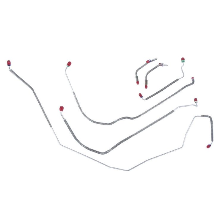 68 SS Pwr. Drum - Front Brake Line Kit 6 Pcs.