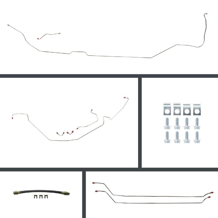 64 Chevelle Manual Disc Conversion Complete Brake Line Kit 26 Pcs.