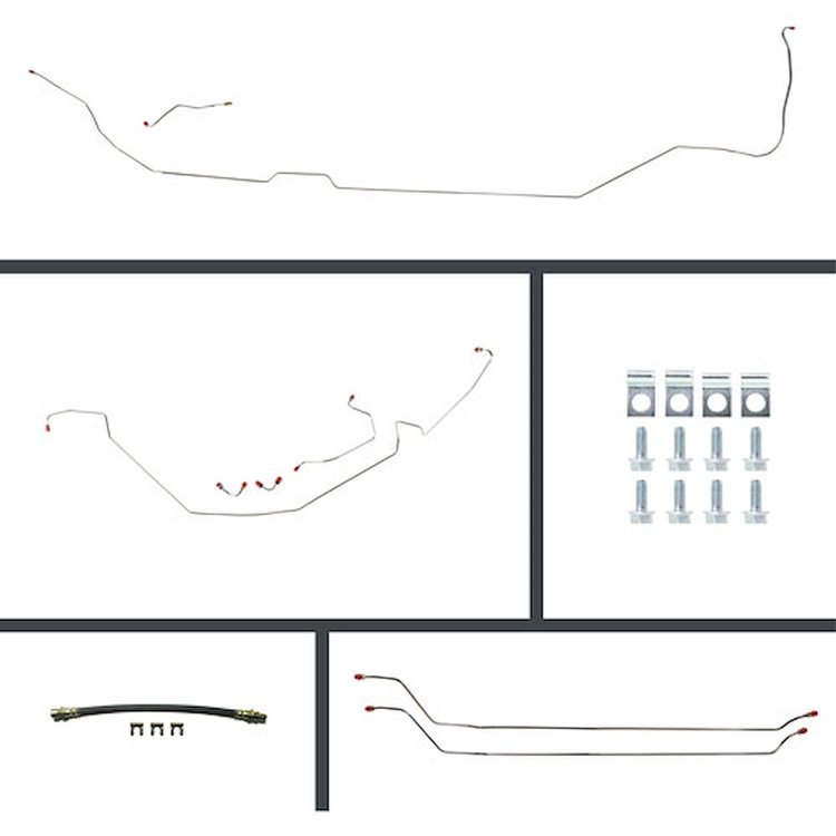 65 Chevelle Manual Disc Conversion Complete Brake Line Kit 26 Pcs.