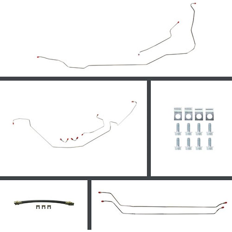 66 Chevelle Cnvt Manual Disc Conversion Complete Brake Line Kit 26 Pcs.