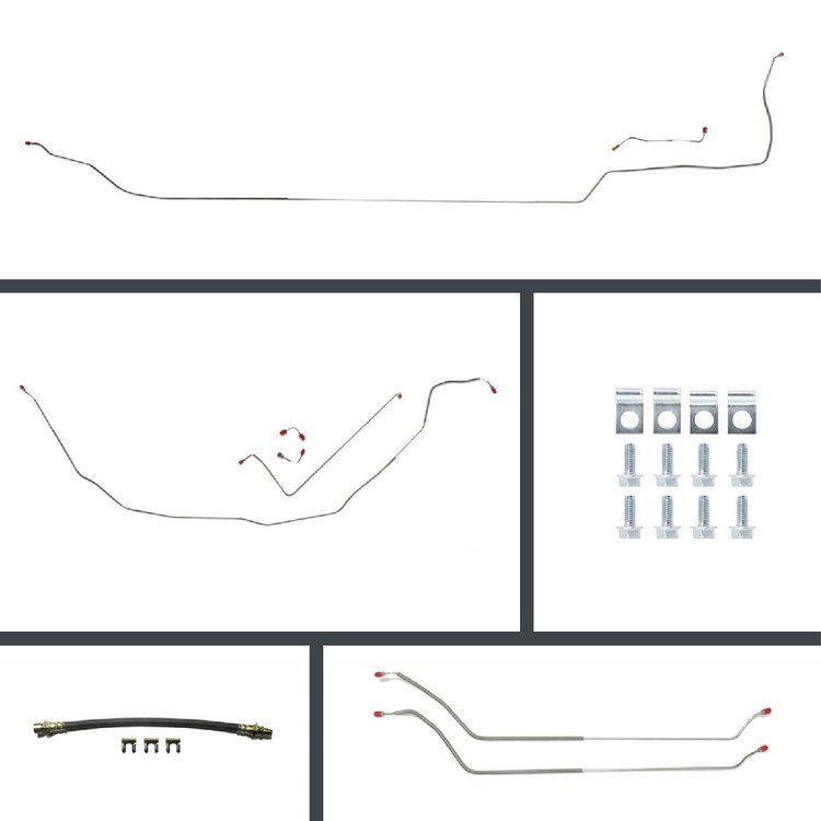 68 Chevelle Cnvt Manual Disc Conversion Complete Brake Line Kit 26 Pcs.