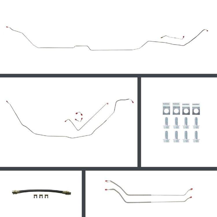 68 Chevelle Manual Disc Conversion Complete Brake Line Kit 26 Pcs.