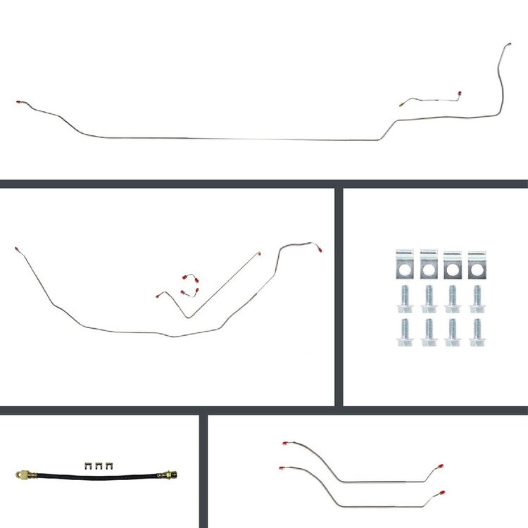 69 Chevelle Cnvt Manual 4 Wheel Disc Conversion Complete Brake Line Kit 26 Pcs.