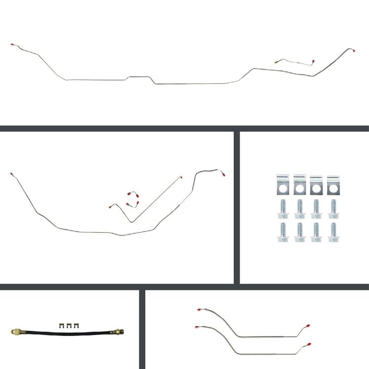 69 Chevelle Manual 4 Wheel Disc Conversion Complete Brake Line Kit 26 Pcs.