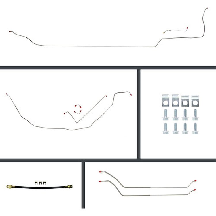 72 Chevelle Cnvt Manual Disc Conversion Complete Brake Line Kit 26 Pcs.