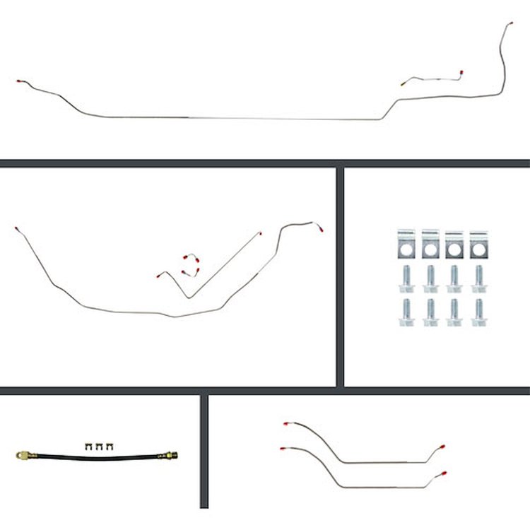 72 Chevelle Cnvt Manual 4 Wheel Disc Conversion Complete Brake Line Kit 26 Pcs.