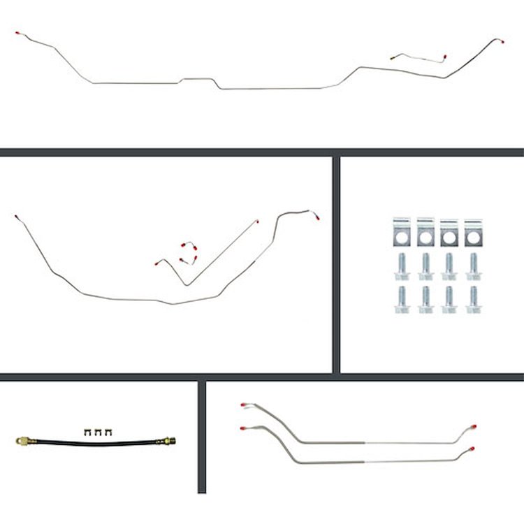 72 Chevelle Manual Disc Conversion Complete Brake Line Kit 26 Pcs.