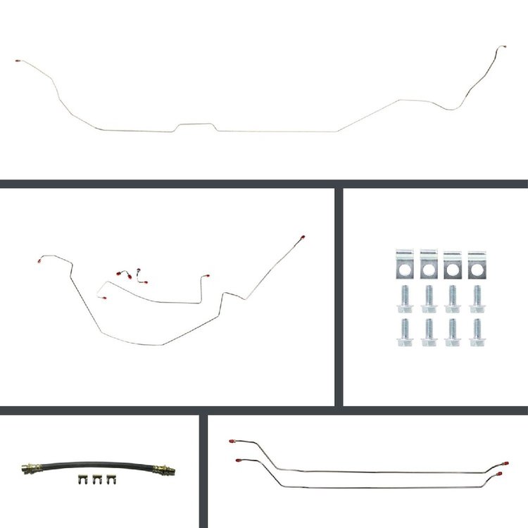 64 Chevelle Power Disc Conversion Complete Brake Line Kit 26 Pcs.