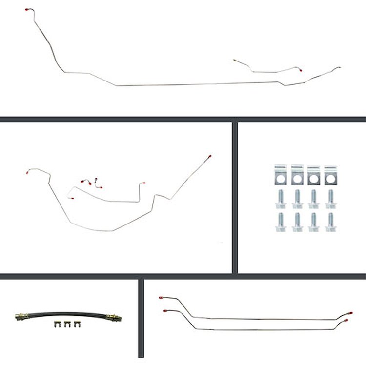 66 Chevelle Cnvt Power Disc Conversion Complete Brake Line Kit 26 Pcs.