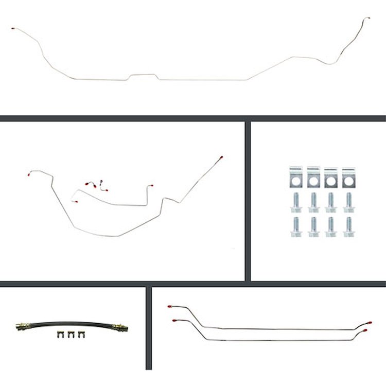 66 Chevelle Power Disc Conversion Complete Brake Line Kit 26 Pcs.