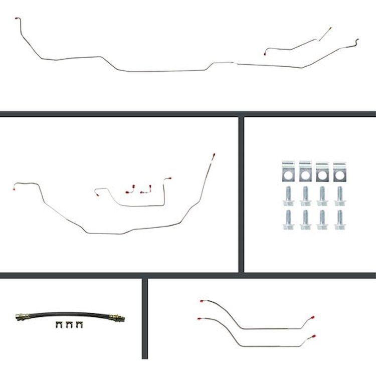 68 Chevelle Power 4 Wheel Disc Conversion Complete Brake Line Kit 26 Pcs.