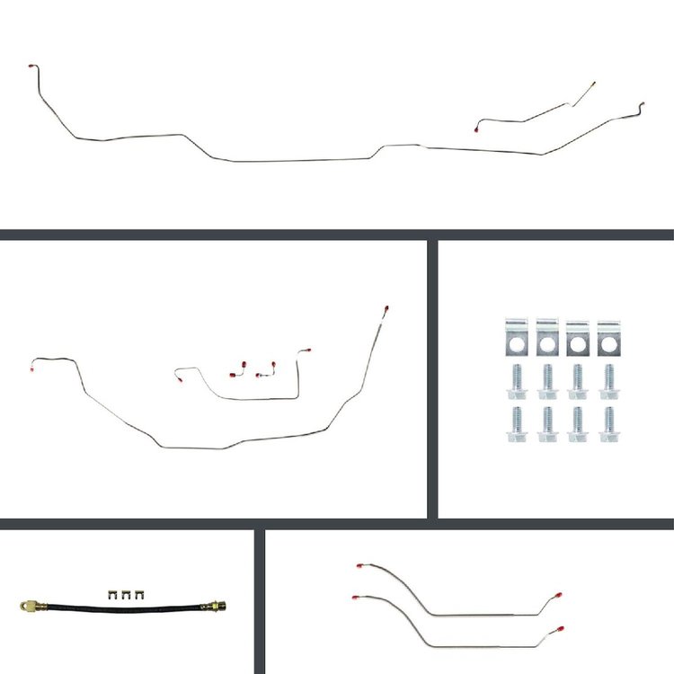 Complete Power Disc Conversion Brake Line Kit 1969-72 Chevelle Hardtop 26 Pieces