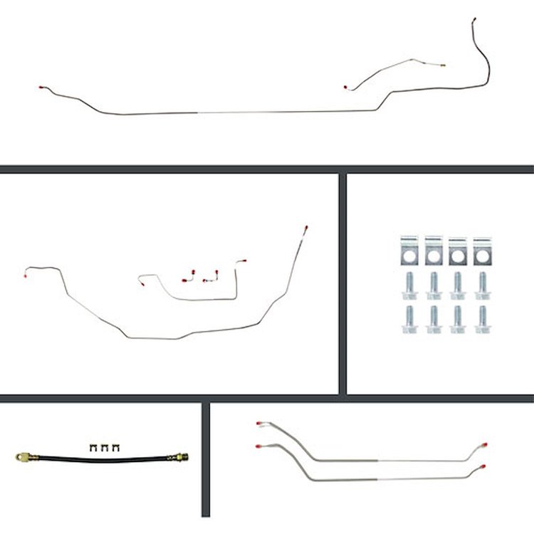 71 Chevelle Cnvt Power Disc Conversion Complete Brake Line Kit 26 Pcs.