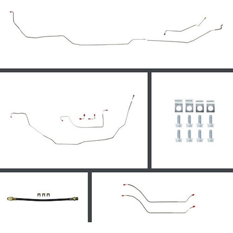 71 Chevelle Power 4 Wheel Disc Conversion Complete Brake Line Kit 26 Pcs.