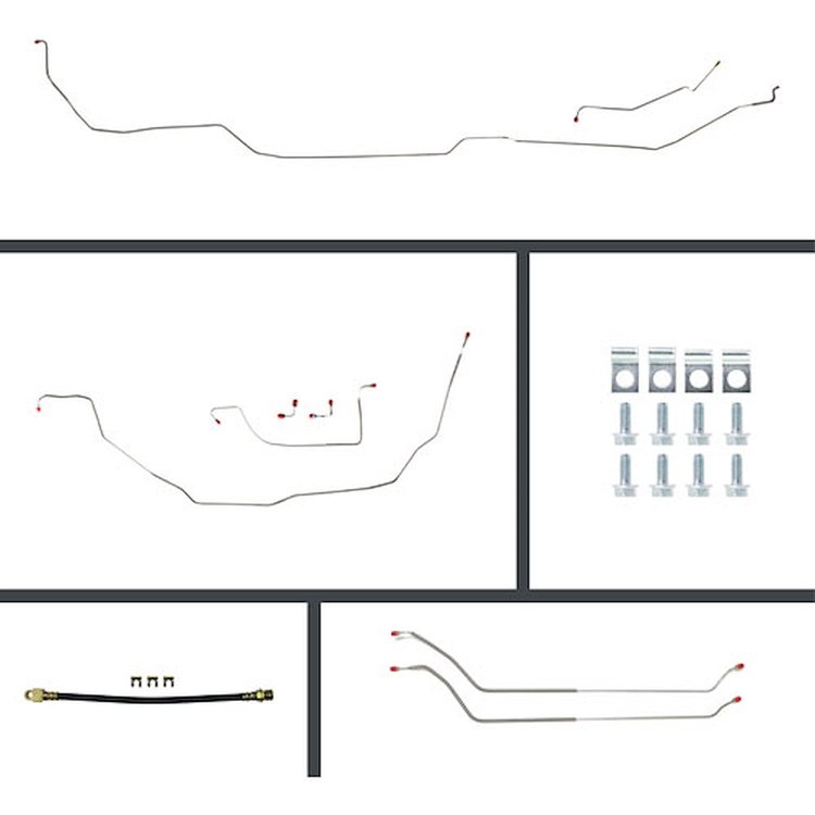 72 Chevelle Power Disc Conversion Complete Brake Line Kit 26 Pcs.