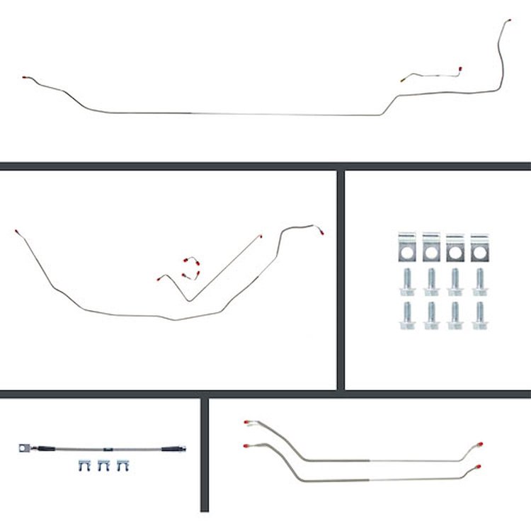 71 Chevelle Cnvt Manual Disc Conversion Complete Brake Line Kit 26 Pcs. Stainless