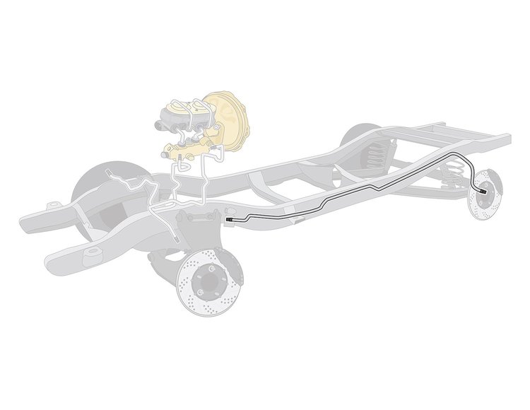 75 All Cars - Front to Rear Brake Line - Stainless
