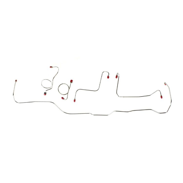 67 Std. Drum - Front Brake Line Kit 5 Pcs.