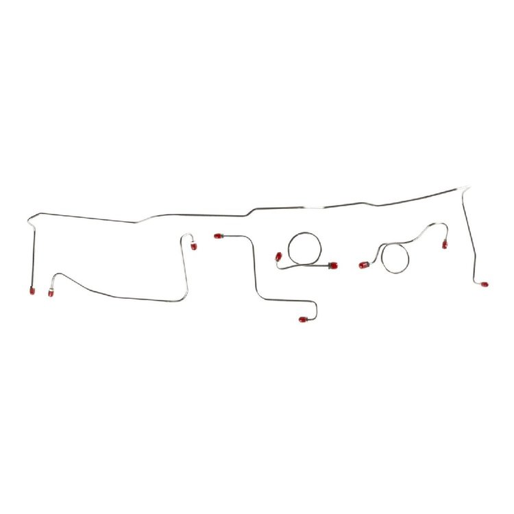 67 Fairlane Std. Drum Front Brake Line Kit 5 Pcs.