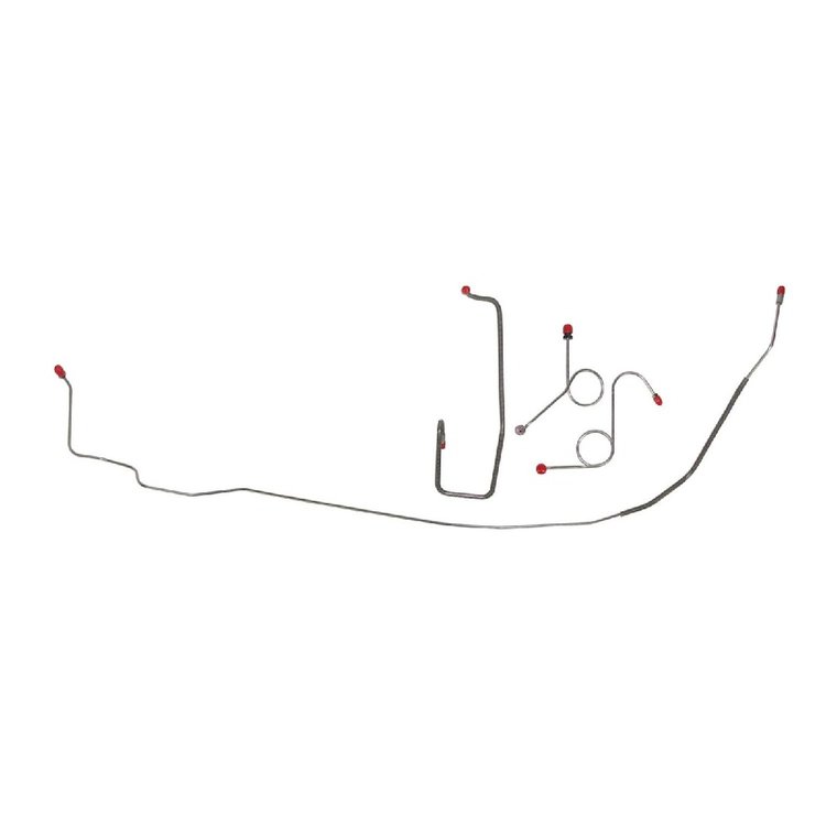 70 -73 Std. Drum Runs Over Frame - Front Brake Line Kit 4 Pcs.