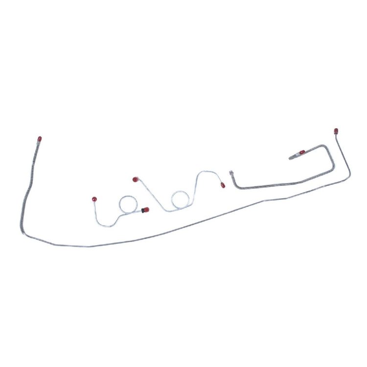 70 -71 Pwr. Drum Runs Over Frame - Front Brake Line Kit 4 Pcs.