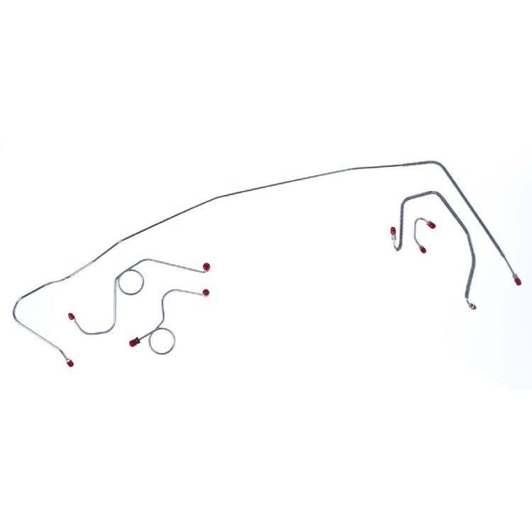 70 -71 Pwr Disc Runs Over Frame 1 Pc Interm. - Front Brake Line Kit 5 Pcs.