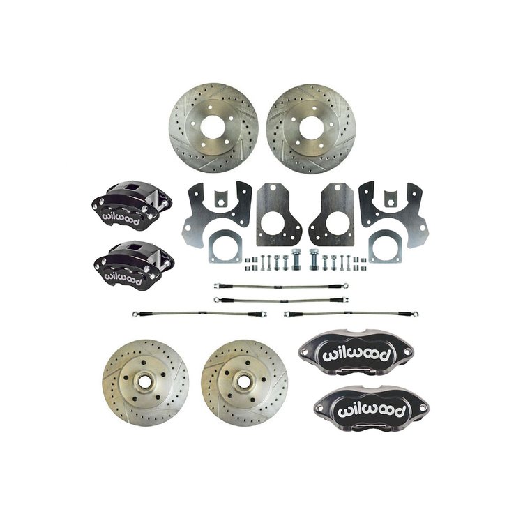 F82RDM282S 4-Wheel W/Rear +2 Disc Brake Conversion Kit W/Black Calipers 1982-92 GM F-Body