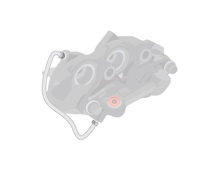 67 -68 Right 3/8 x 3/8 - Caliper Line - Stainless