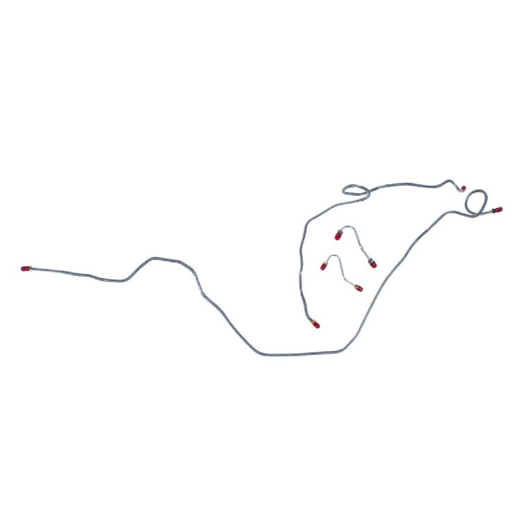 89 -92 V-8 2nd Design Valve - Front Brake Line Kit 4 Pcs.