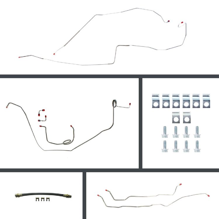 68 Camaro Manual Disc Conversion Complete Brake Line Kit 26 Pcs.