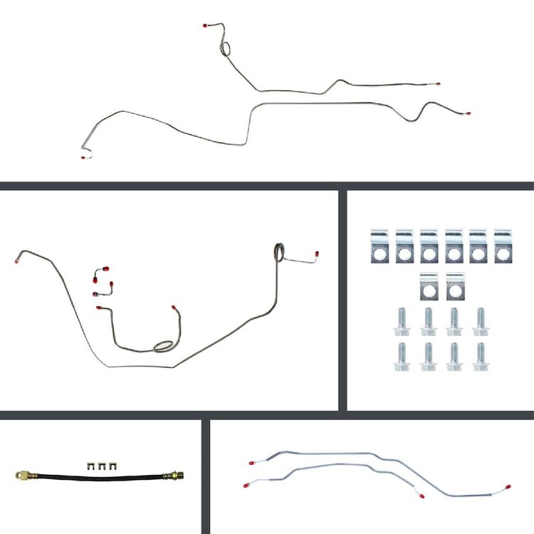 69 Camaro Manual Disc Conversion Complete Brake Line Kit 26 Pcs.