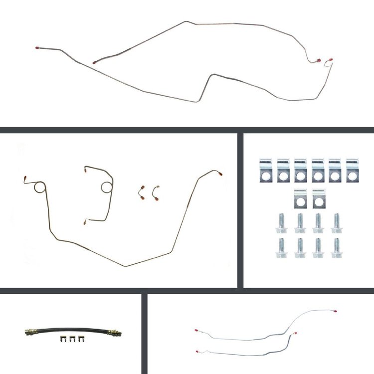 67 Camaro Disc Conversion Complete Brake Line Kit 26 Pcs.