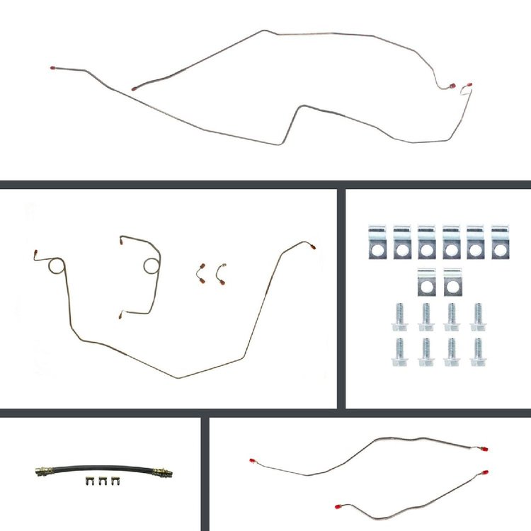 4 Wheel Disc Conversion Complete Brake Line Kit 1967 Camaro