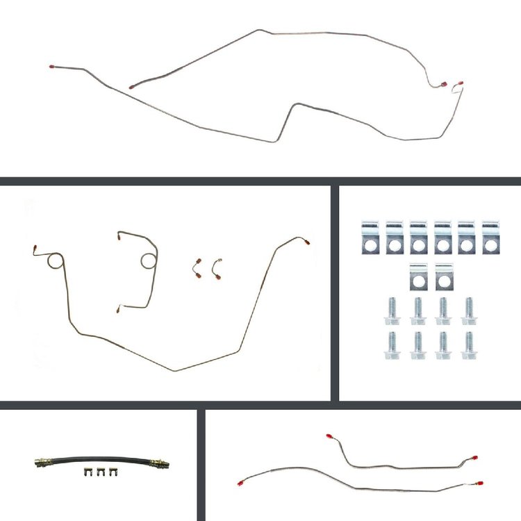 68 Camaro 4 Wheel Disc Conversion Complete Brake Line Kit 26 Pcs.