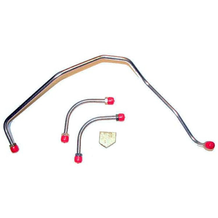 Fuel Pump to Carburetor Line 1969-1972 Chevy Camaro Z28 with Holley Dual Feed [4-PC, Steel]