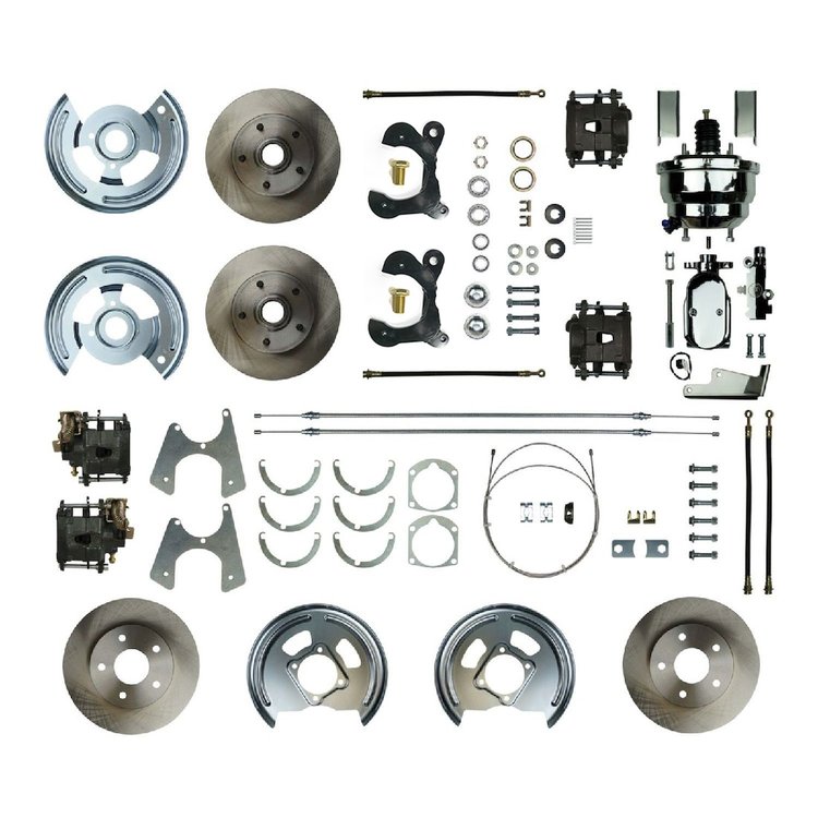 55 - "57 Full Size Chevy, Chrome Booster - Power 4 Wheel Disc Conversion