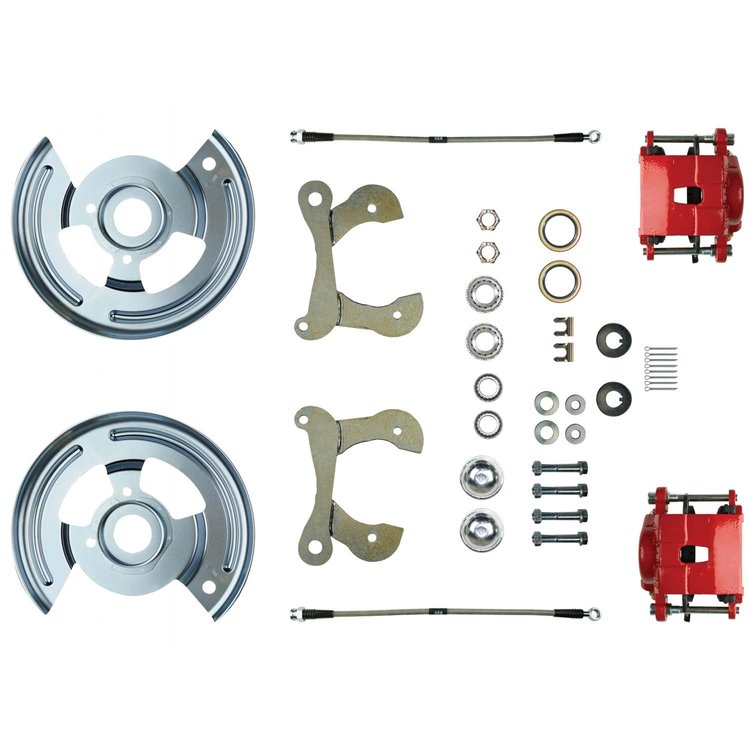 Lower Assembly 1955-1964 Full-Size Chevy Red Calipers