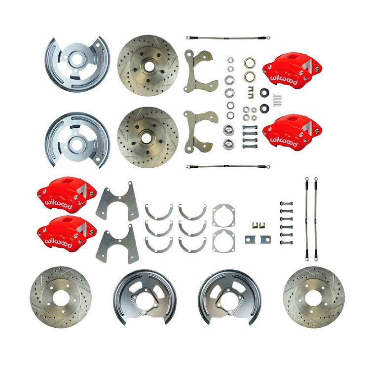 FSC564WKCZ 4-Wheel Manual Disc Brake Conversion Kit 1955-1958 Chevrolet Bel Air/Impala