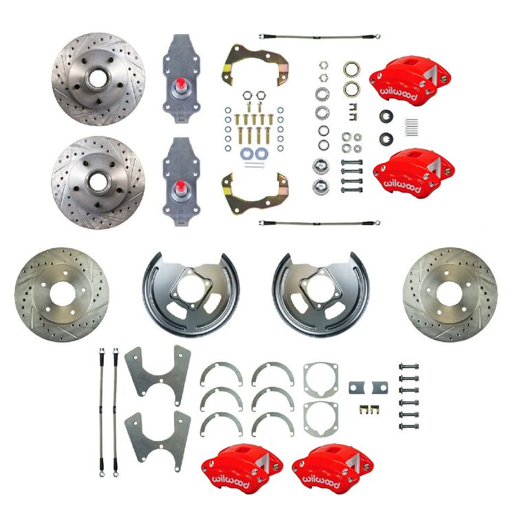 FSC564WKDZ 4-Wheel Manual Disc Brake Conversion Kit 1955-1958 Chevrolet Bel Air/Impala