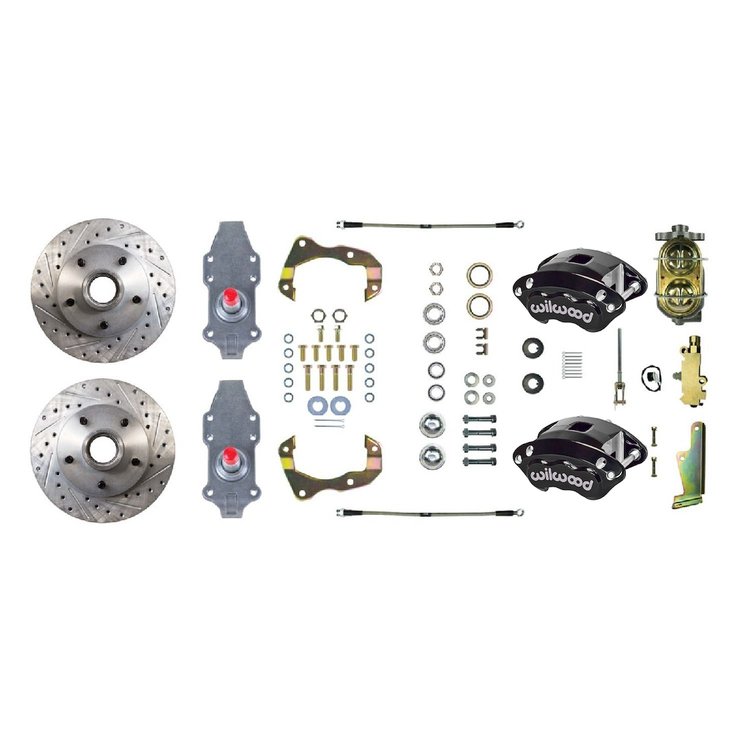 FSC56SDDS 2 in. Drop, 4-Wheel Manual Disc Brake Conversion Kit 1955-1958 Chevrolet Bel Air