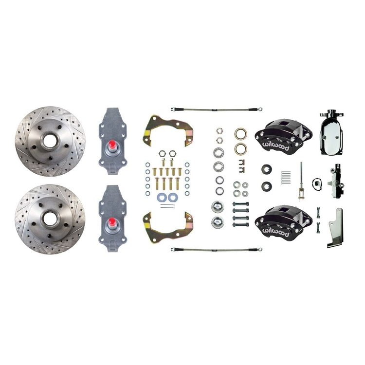 FSC56SDDSX 2 in. Drop, 4-Wheel Manual Disc Brake Conversion Kit 1955-1958 Chevrolet Bel Air