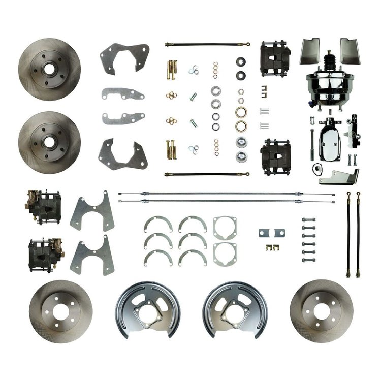 65 - "68 Full Size Chevy, Chrome Booster - Power 4 Wheel Disc Conversion