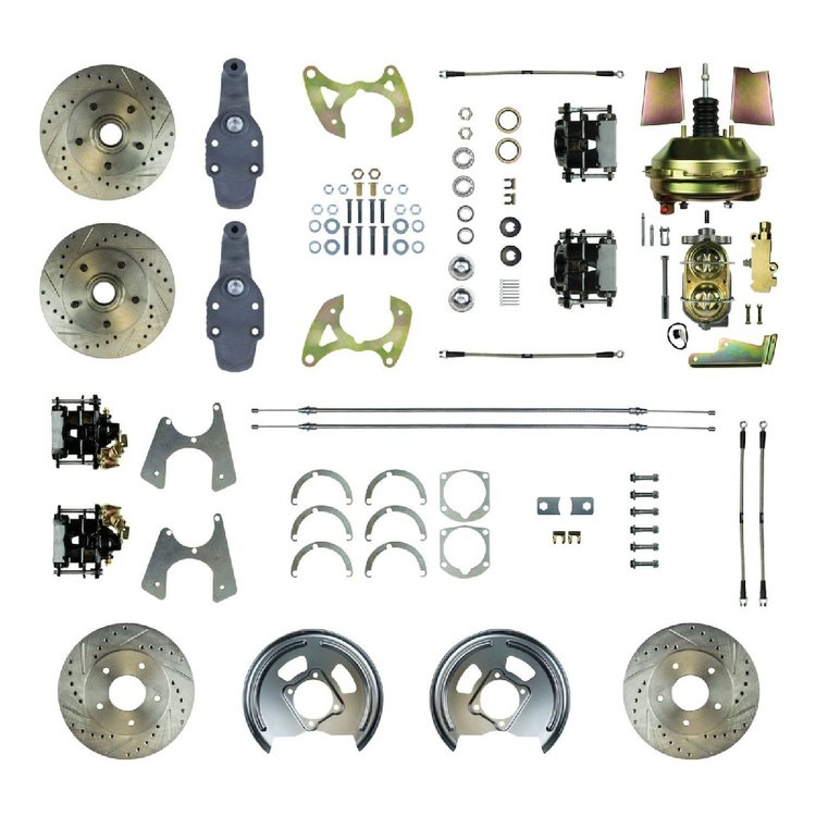 65 - "68 Full Size Chevy, Booster, Black Show"N Go - Power 4 Wheel Drop Disc Conversion