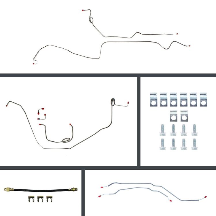 69 Camaro Manual Disc Conversion Complete Brake Line Kit 26 Pcs. Stainless