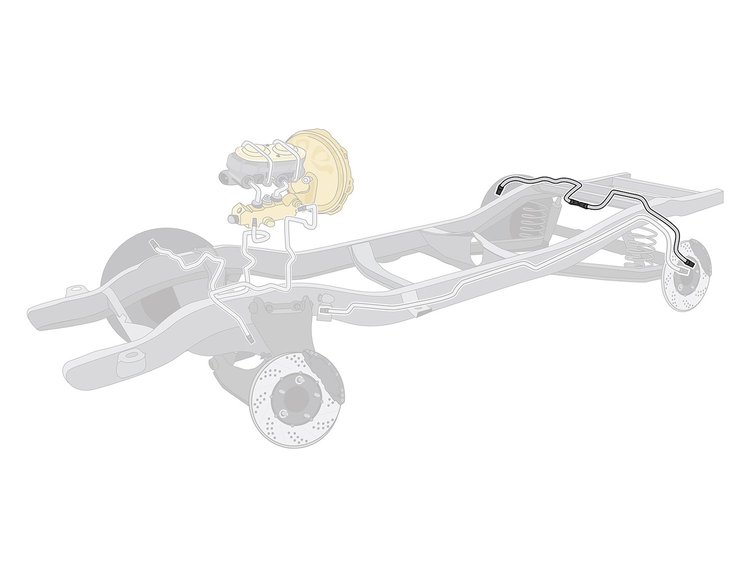 "64 Mercury Parkline 2 Dr. Hardtop Rear Axle Lines, 2 Pcs.