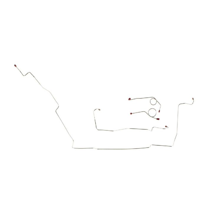 67 Fury Manual Drum Front Brake Line Kit 4 pcs.