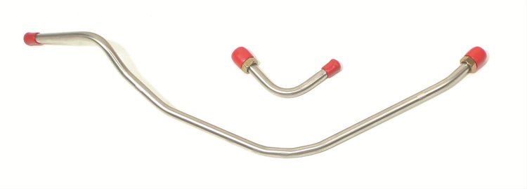 68 383 2 BBL - Fuel Pump to Carb. Line - Stainless 2 Pcs.