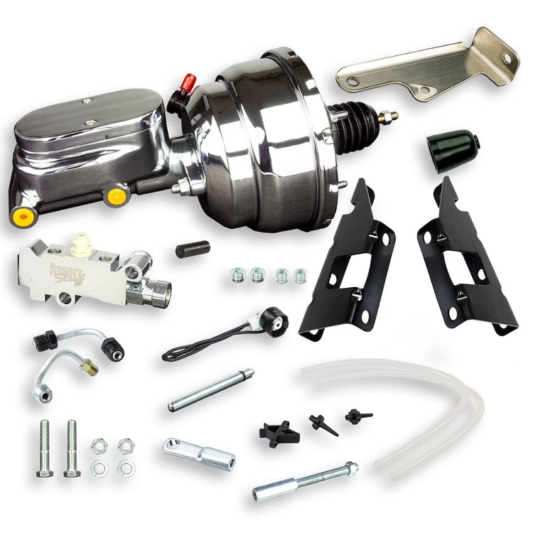 J87315171 Power Brake Booster W/Master Cylinder (Disc/Drum) 1973-1987 Chevy Truck Chrome