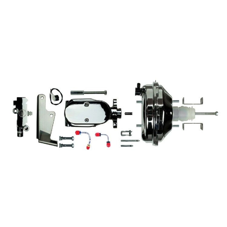 Chrome Upper Assembly 9" Single Factory Style Booster With Master Cylinder
