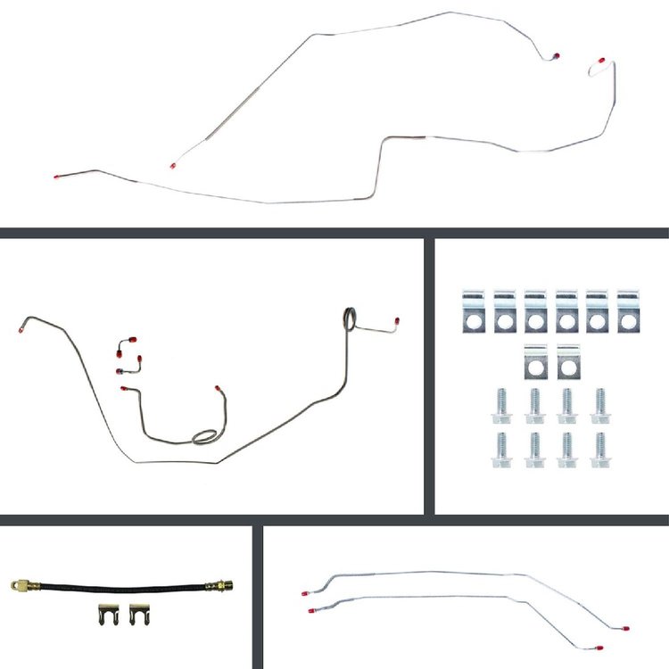 67 Firebird Manual Disc Conversion Complete Brake Line Kit 26 Pcs.
